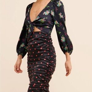 For Love and Lemon Floral and Polka Dot Dress